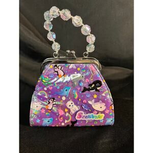 Lisa Frank Baby Sea Animals Y2K Purse Holographic Beaded Handle Cute Vintage Bag